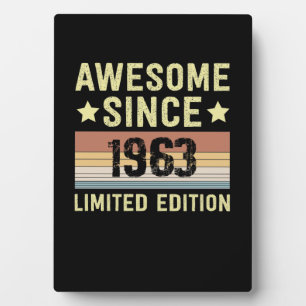 Awesome Since 1963 Birthday Fotoplatte