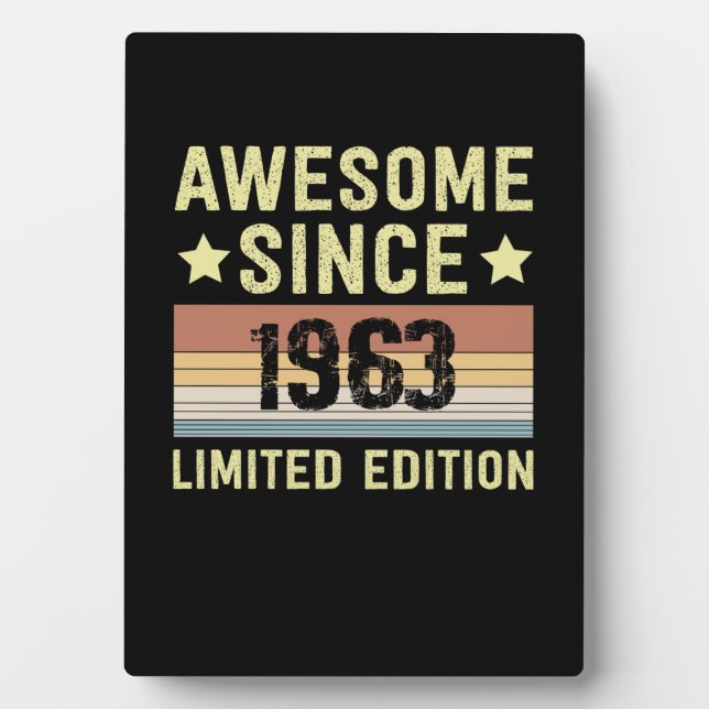 Awesome Since 1963 Birthday Fotoplatte (Vorderseite)
