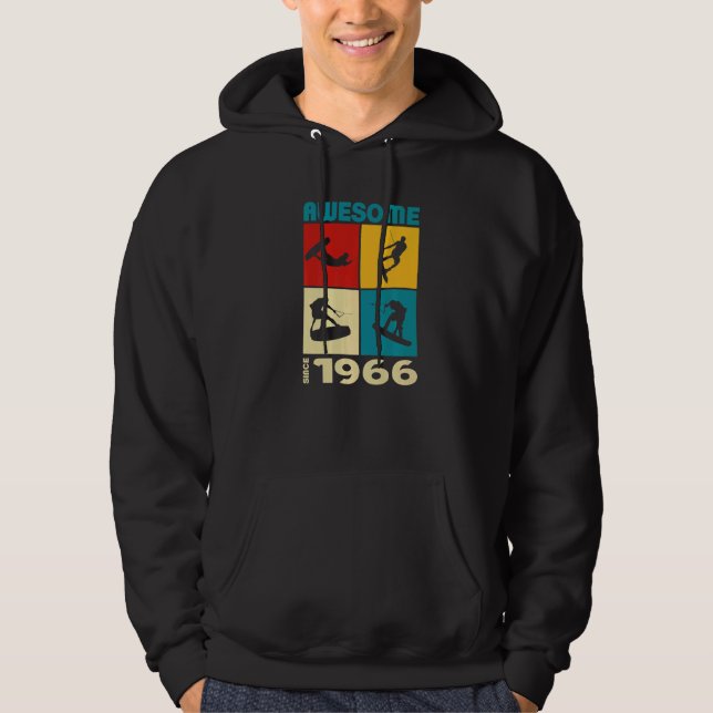 Awesome since 1966 Wakeboard lifestyle Hoodie (Vorderseite)