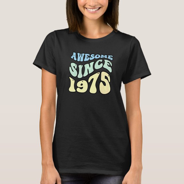 Awesome Since 1975 Vintage Retro Birthday   T-Shirt (Vorderseite)