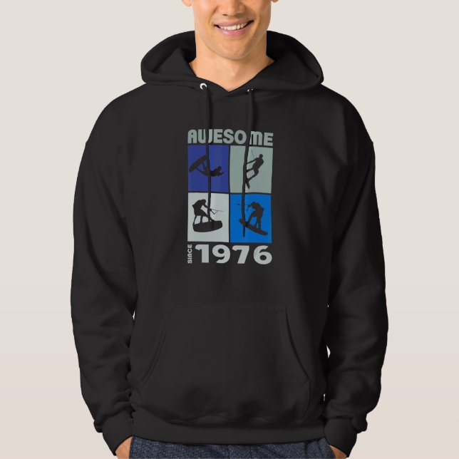 Awesome since 1976 Wakeboard lifestyle 1 Hoodie (Vorderseite)