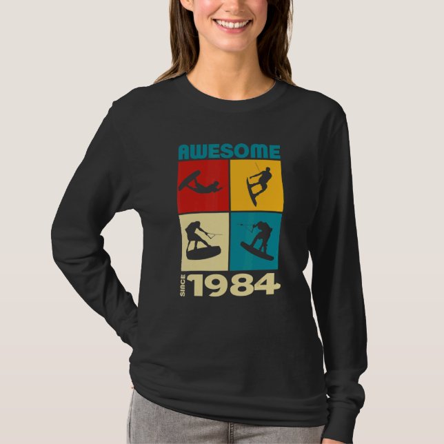 Awesome since 1984 Wakeboard lifestyle 1 T-Shirt (Vorderseite)