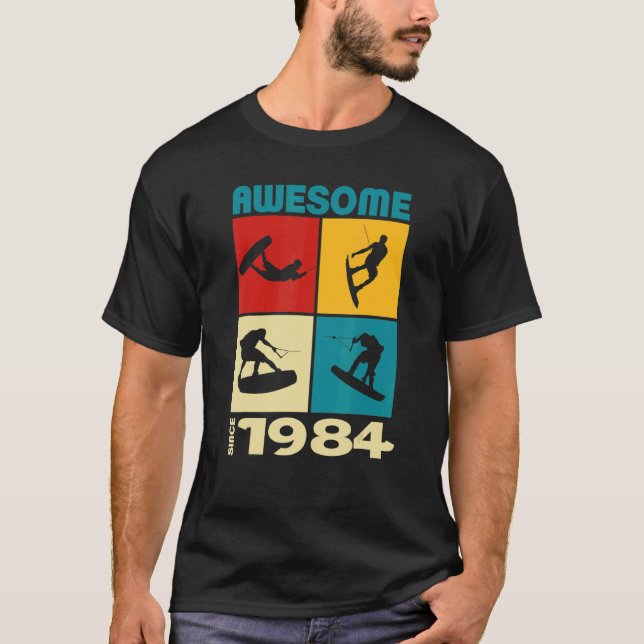 Awesome since 1984 Wakeboard lifestyle 1 T-Shirt (Vorderseite)