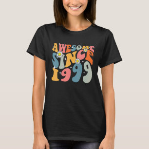 Awesome Since 1999 Retro Sunflower 23 Years T-Shirt