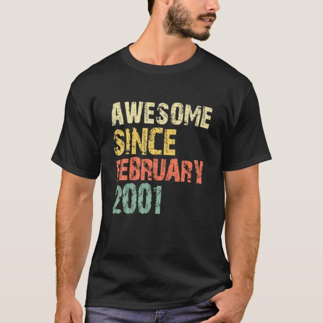 Awesome Since 2001.20th Birthday Gift 20 T-Shirt (Vorderseite)