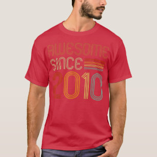Awesome Since 2010 Shirt for Boys Girls 12th Birth