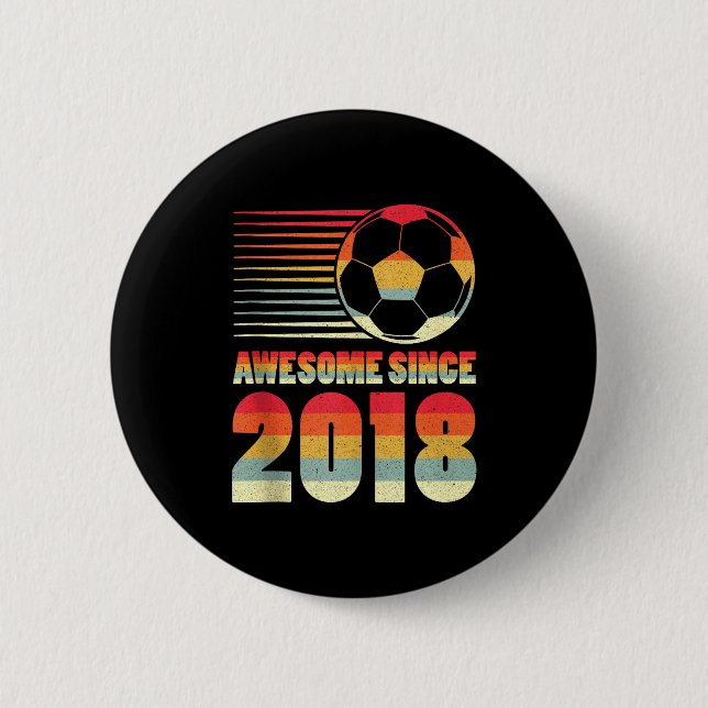 Awesome Since 2018 Soccer 8th Birthday Tank Top  Button (Vorderseite)