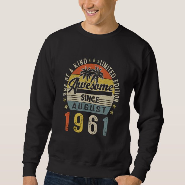 Awesome Since August 1961 Sweatshirt (Vorderseite)