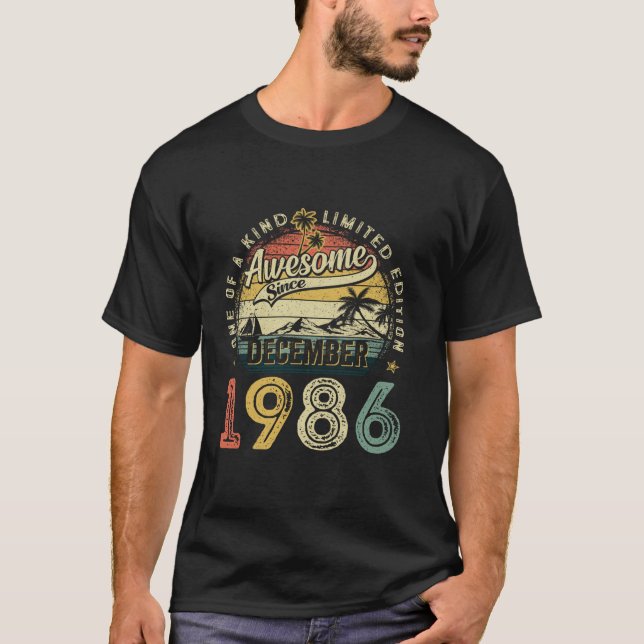 Awesome Since December 1986 39 Years Old 39th Birt T-Shirt (Vorderseite)