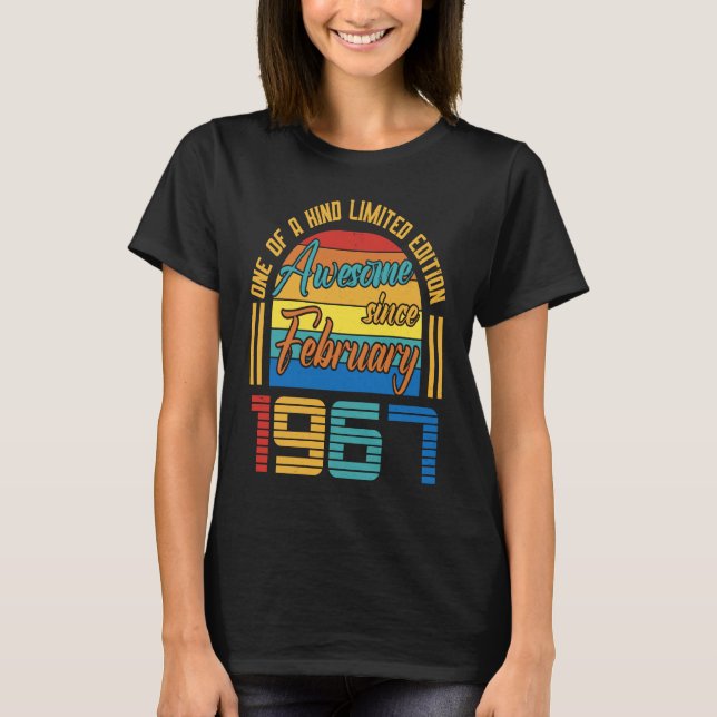 Awesome Since February 1967 56 Years Old 56th Birt T-Shirt (Vorderseite)