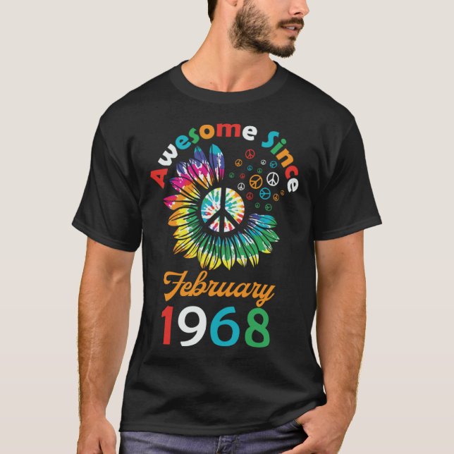 Awesome Since February 1968 is a Funny Quote T-Shirt (Vorderseite)