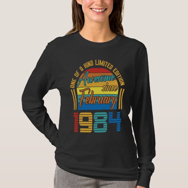 Awesome Since February 1984 39 Years Old 39th Birt T-Shirt (Vorderseite)