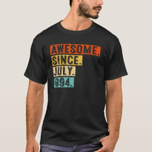 Awesome Since July 1994 Vintage 28th Birthday T-Shirt