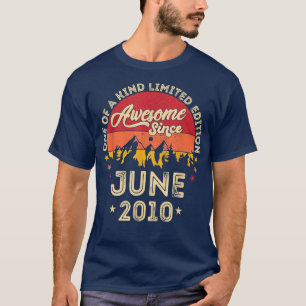 Awesome Since June 2010, Vintage 12th Birthday  T-Shirt