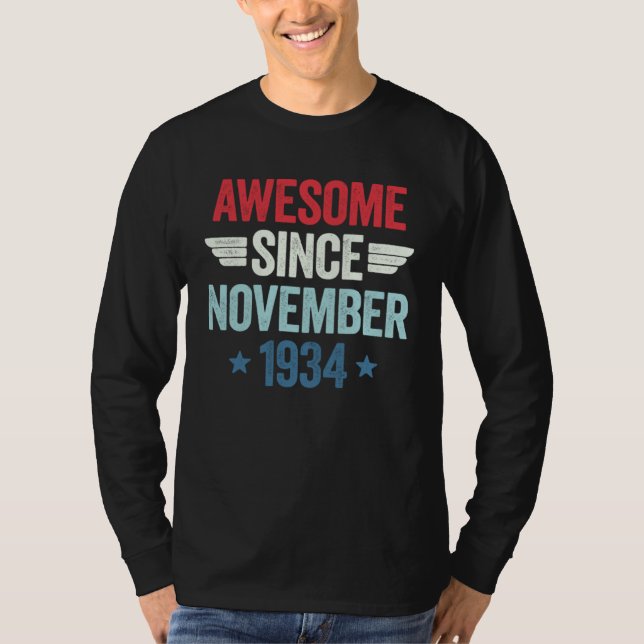 Awesome Since November 1934 T-Shirt (Vorderseite)