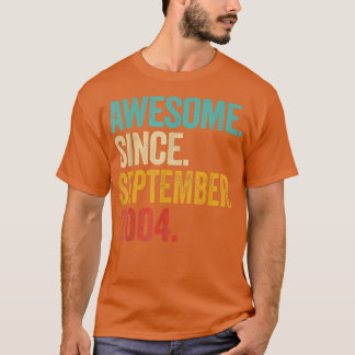 Awesome Since September 2004 18 Years Old 18th Bir T-Shirt