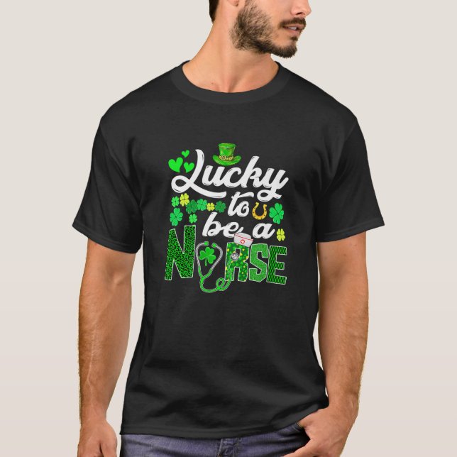 Awesome St. Patricks Day To Be A Nurse Funny Outfi T-Shirt (Vorderseite)