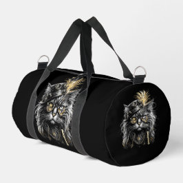 Awesome Steampunk Cat Duffle Bag