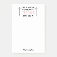 Awesome teacher modern typography pink gift