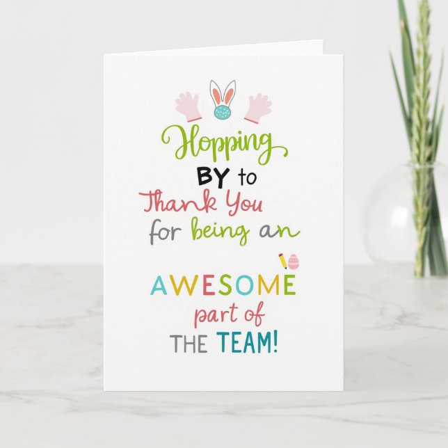 Awesome Thanks Team Card Karte (Vorderseite)