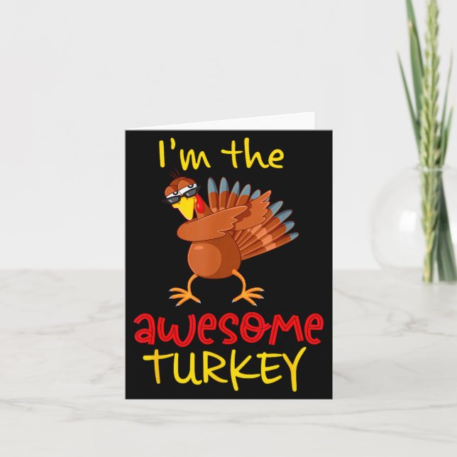 Awesome Turkey Matching Family Group Thanksgiving  Karte (Vorderseite)