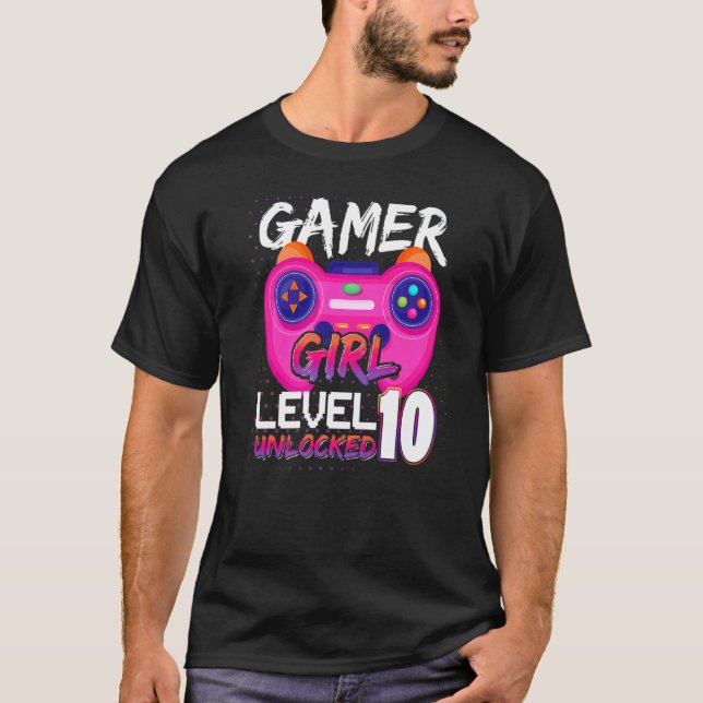 Awesome Video Games Controller Level 10 Unlocked G T-Shirt (Vorderseite)