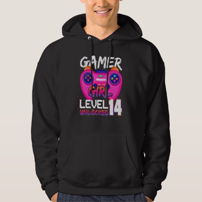 Awesome Video Games Controller Level 14 Unlocked G Hoodie (Vorderseite)