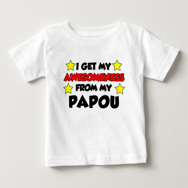 Awesomeness von meinem Papou Baby T-shirt (Vorderseite)