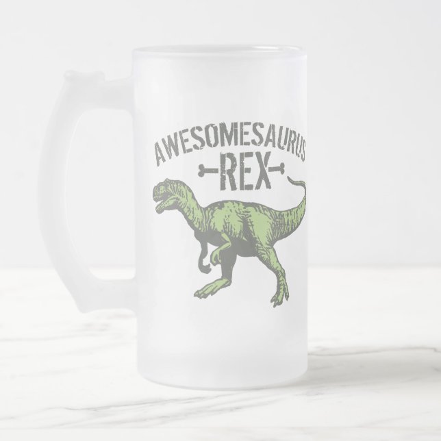 Awesomesaurus Rex Mattglas Bierglas (Links)