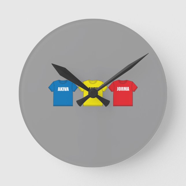 Awesometown Runde Wanduhr (Vorderseite)