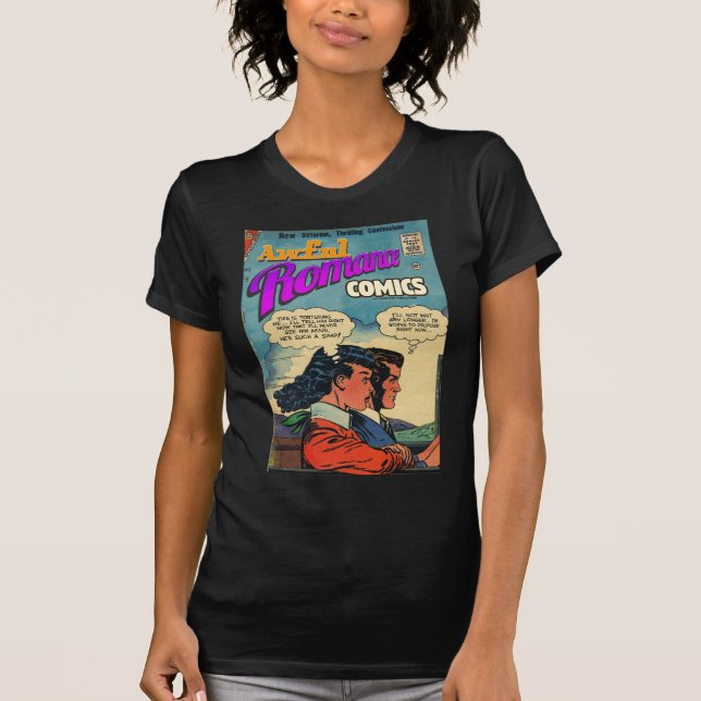 Awful Romance Comic - Parody Retro Comic Cover T-Shirt (Vorderseite)