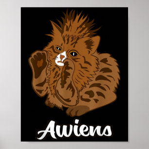 Awiens Cat Meme for Men Women Girls Kinder Poster