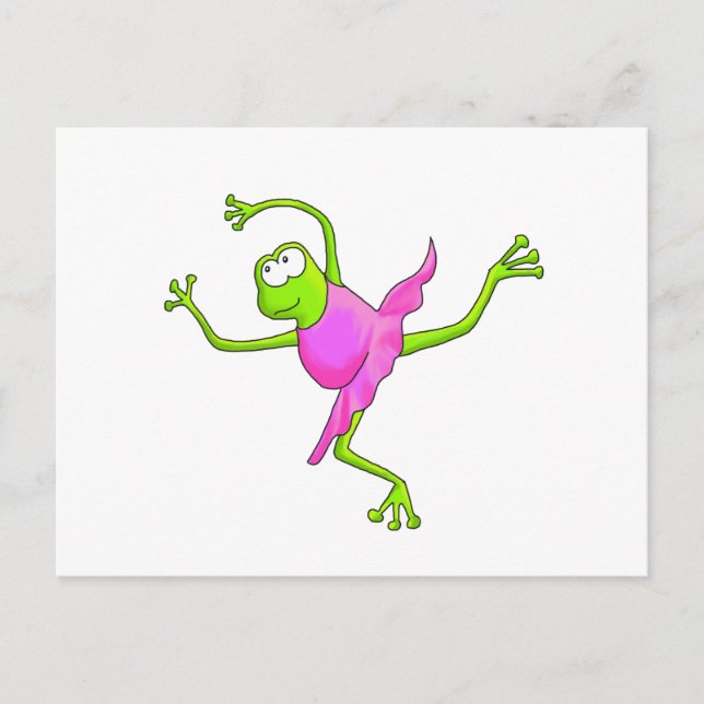 Awkward Ballet Frosch Postkarte (Vorderseite)