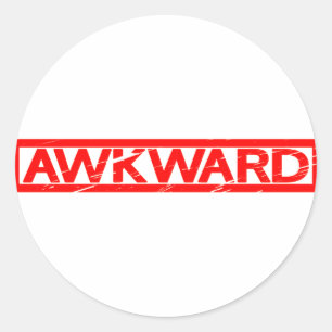 Awkward-Briefmarke Runder Aufkleber