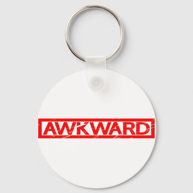 Awkward-Briefmarke Schlüsselanhänger (Vorderseite)