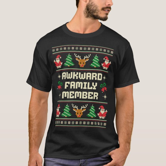 Awkward Familienangehöriger Ugi Weihnachtssüßer T-Shirt (Vorderseite)