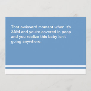 Awkward Moment Neue Babykarte - Junge Einladung