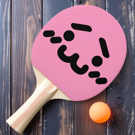Awkward Niedlich Face Light Pink Ping Pong Paddle Tischtennis Schläger