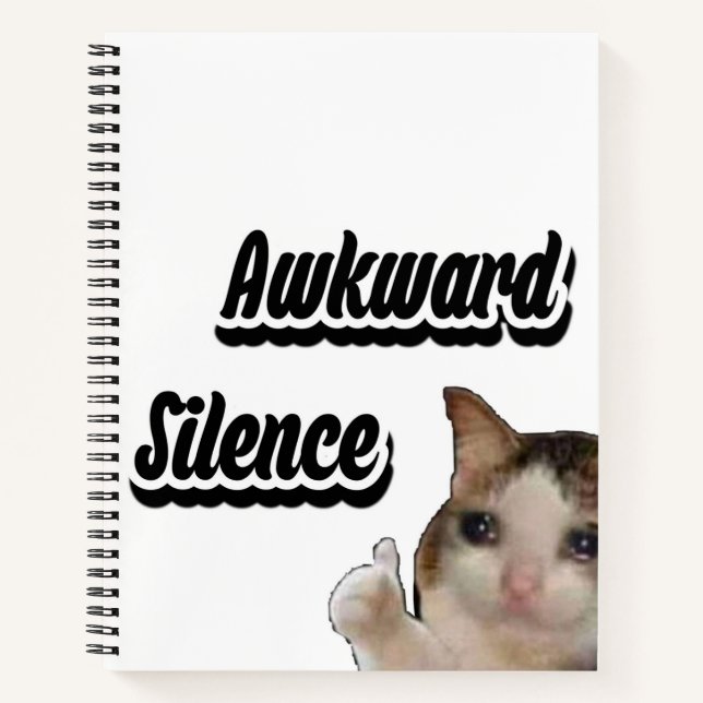 Awkward Silence Cat Membook Notebook Notizbuch (Vorderseite)
