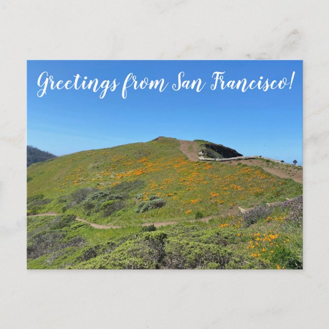aWorld2Celebrate: Grüße aus San Francisco! Postkarte (Vorderseite)