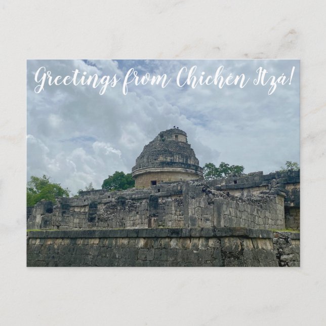 aWorld2Celebrate: Grüße von Chichén Itzá! Postkarte (Vorderseite)
