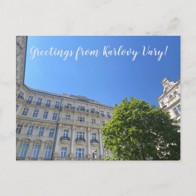 aWorld2Celebrate: Grüße von Karlovy Vary! Postkarte (Vorderseite)