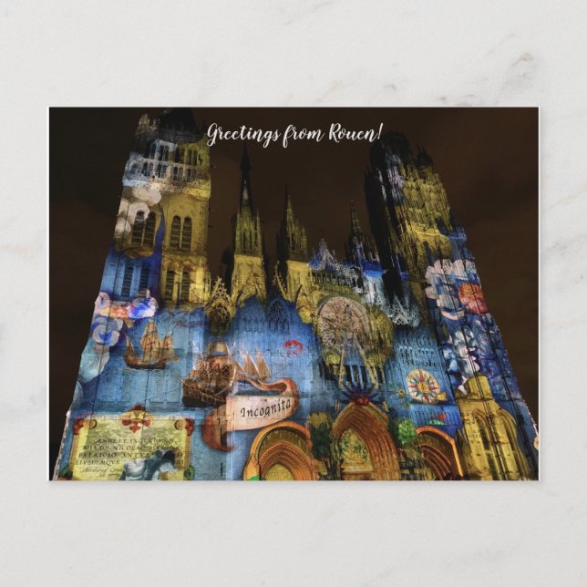 aWorld2Celebrate: Grüße von Rouen! Postkarte (Vorderseite)