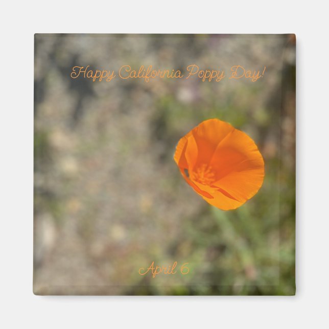 aWorld2Celebrate: Happy California Poppy Day! Magnet (Vorne)