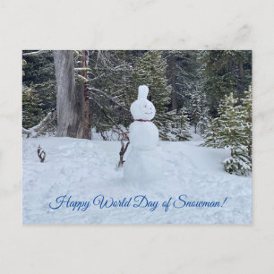 aWorld2Celebrate: Happy World Day of Snowman! Postkarte