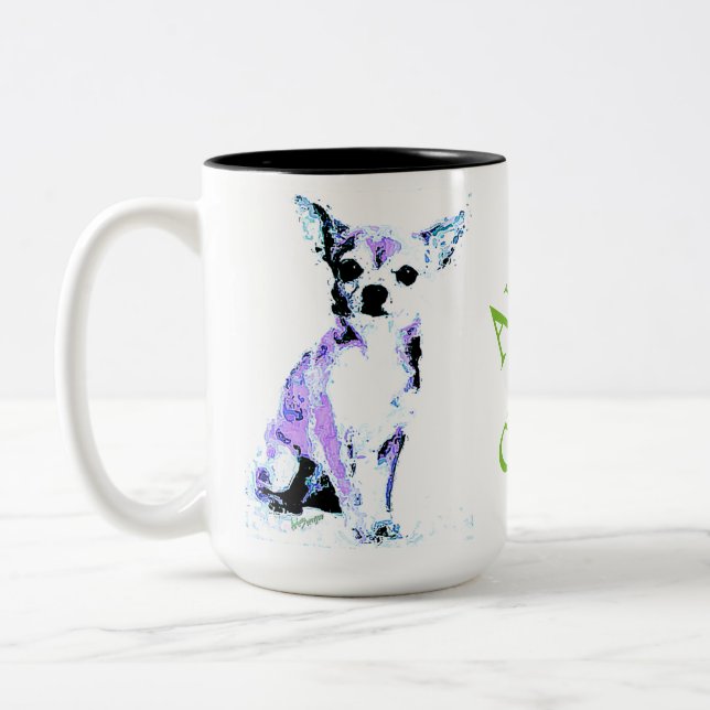 Aww Chiwawa zwei Ton-Tasse 2 Zweifarbige Tasse (Links)