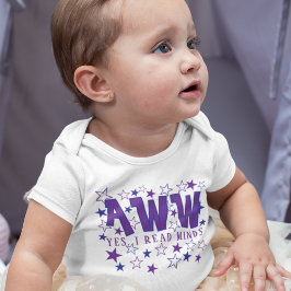 AWW - Ja, ich lese Gedanken mit Sternen T-Shirt Baby Strampler
