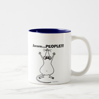 Awww… LEUTE!!! Ratten-Tasse Zweifarbige Tasse