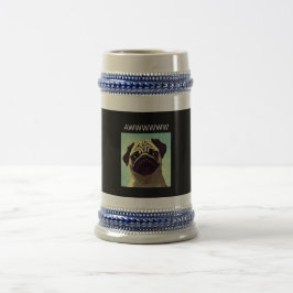 Awww Niedlich Mops Adorable Wertvoll Pets Cartoon Bierglas