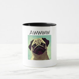 Awww niedlicher und wertvoller Mops niedlicher Spa Tasse